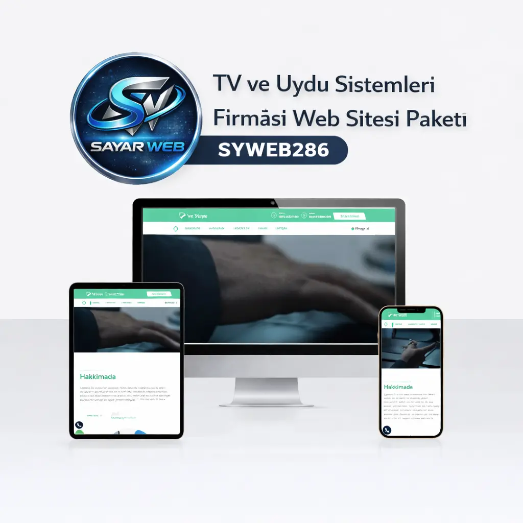 Tv ve Uydu Sistemleri Firması Web Sitesi Paketi SYWEB286