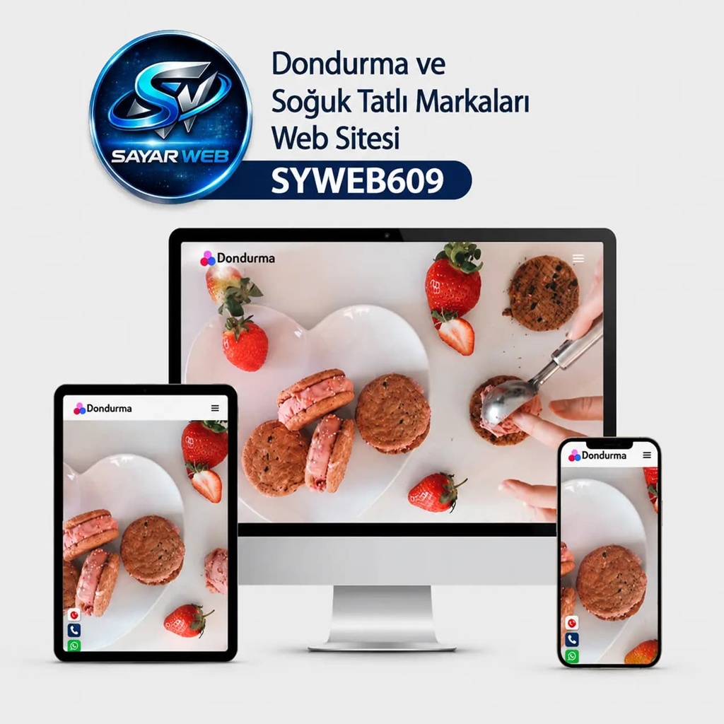 Dondurma ve Soğuk Lezzetler Tanıtım Web Sitesi SYWEB609
