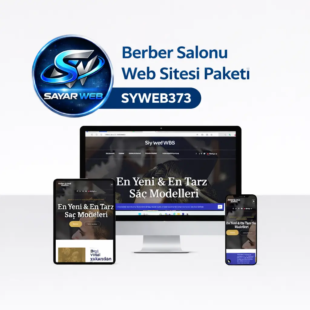 Berber Salonu Web Sitesi Paketi SYWEB373