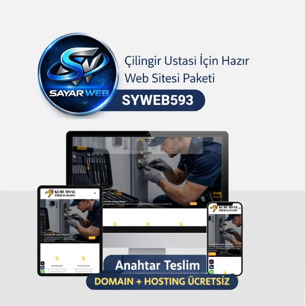 Anahtar Teslim Çilingir ve Anahtarcılar İçin Web Sitesi