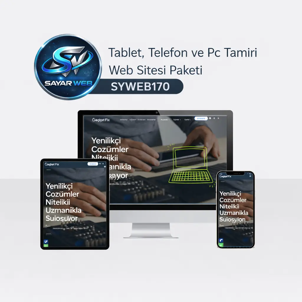 Tablet, Telefon ve Pc Tamiri Web Sitesi Paketi  SYWEB170