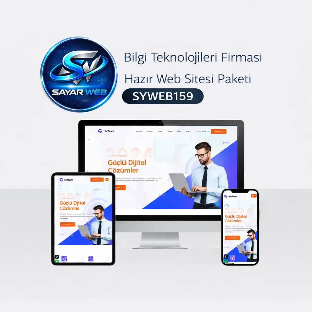 Bilgi Teknolojileri Firması Hazır Web Sitesi Paketi  SYWEB159