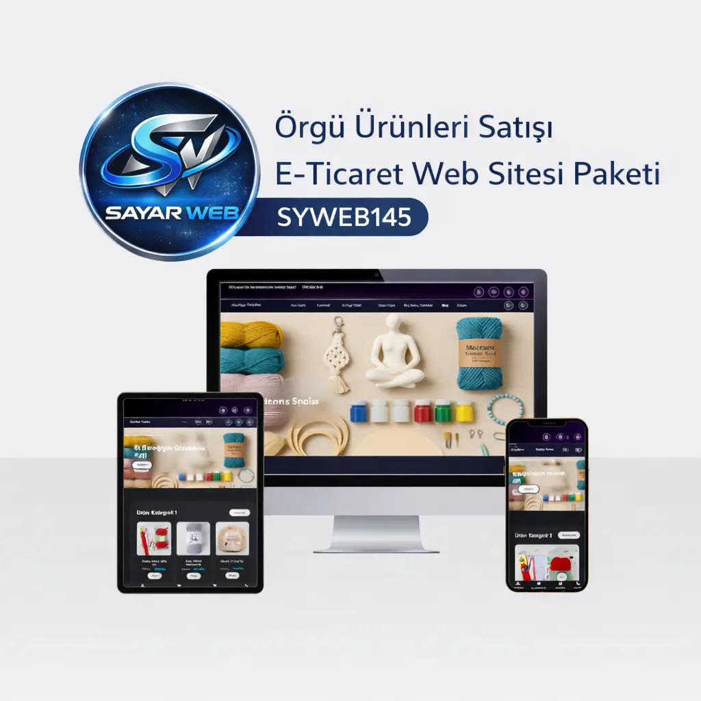 Örgü Ürünleri Satışı E-Ticaret Web Sitesi Paketi SYWEB145