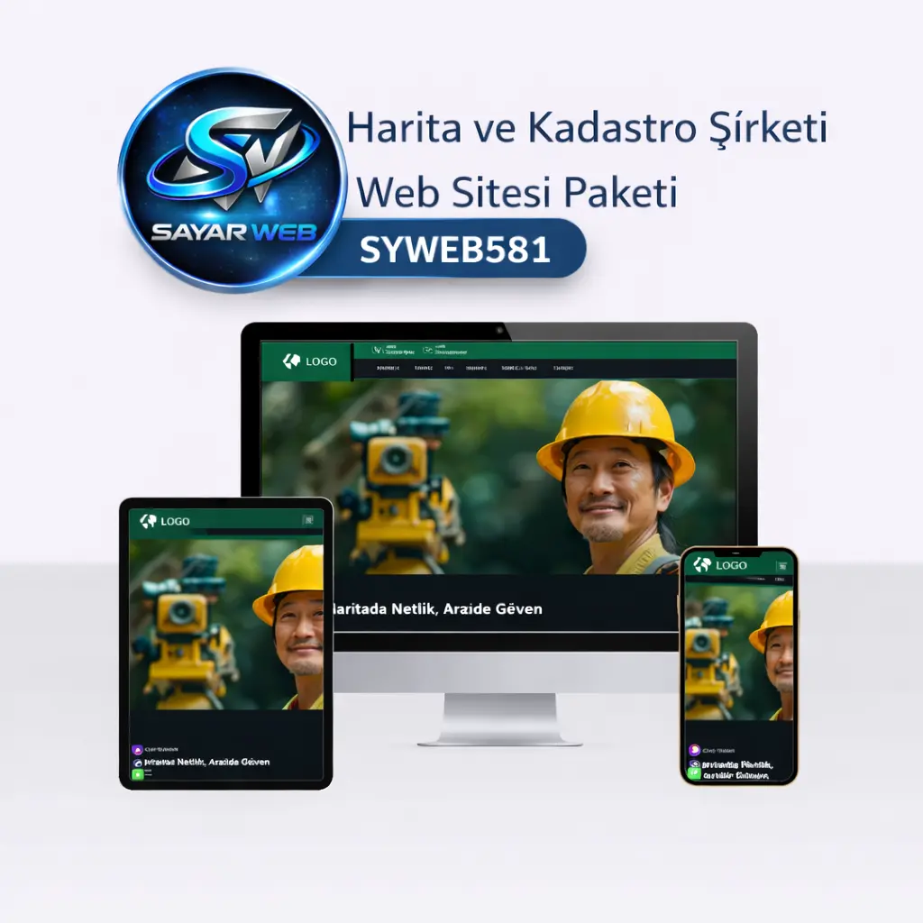 Harita ve Kadastro Şirketi Web Sitesi Paketi SYWEB581