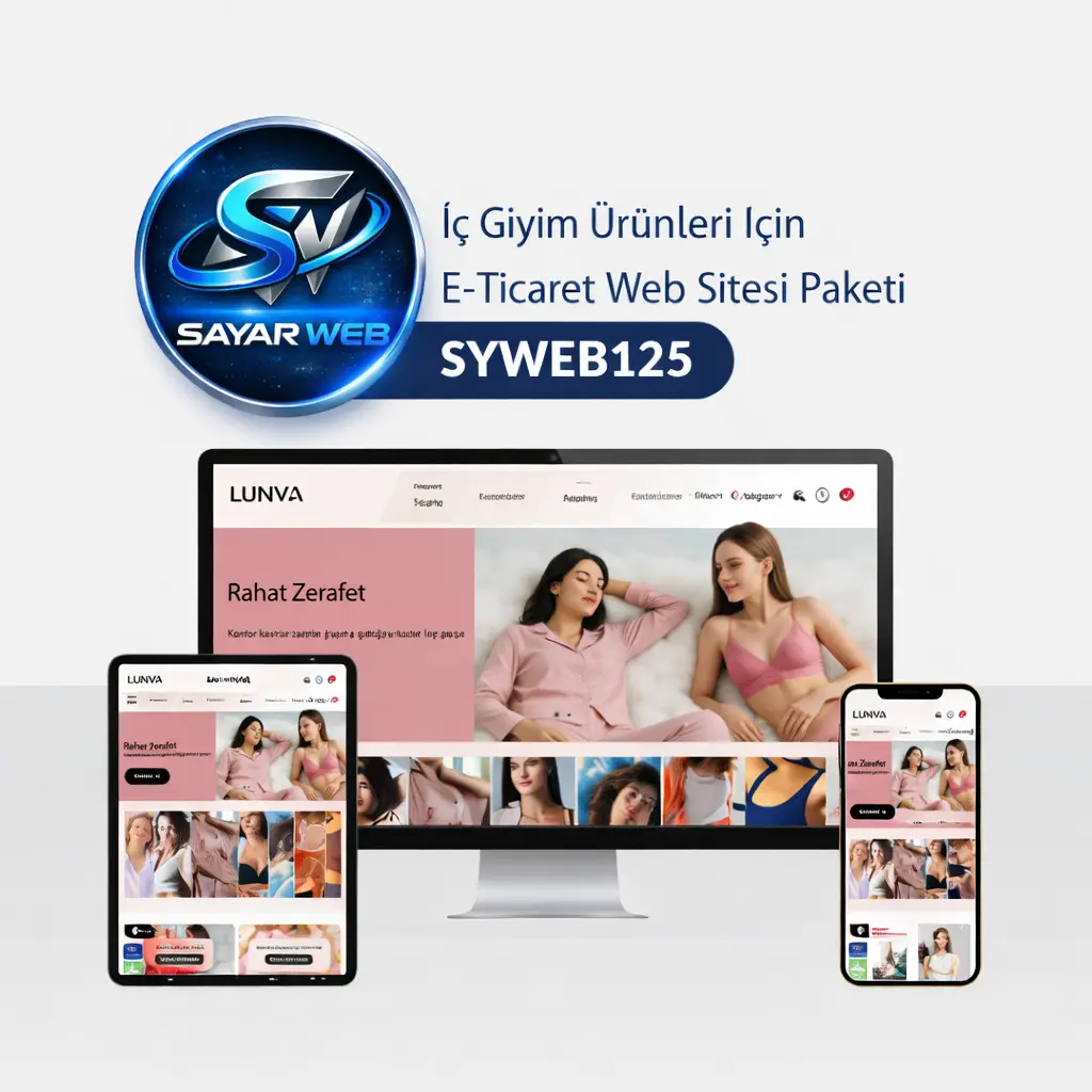 İç Giyim Ürünleri İçin E-Ticaret Web Sitesi Paketi SYWEB125
