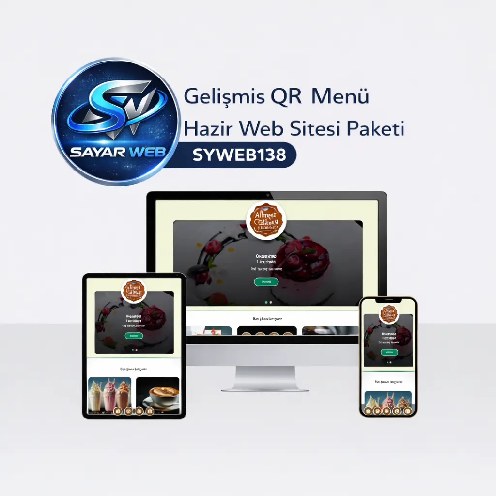 Gelişmiş QR Menü Hazır Web Sitesi Paketi SYWEB138