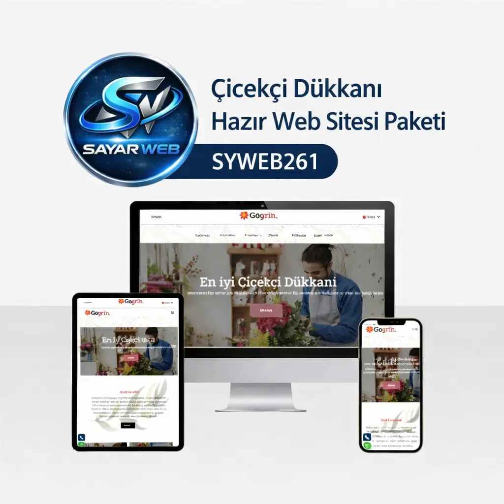 Çiçekçi Dükkanı Hazır Web Sitesi Paketi SYWEB261