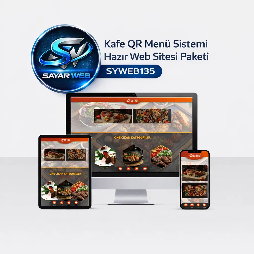 Kafe QR Menü Sistemi Hazır Web Sitesi Paketi SYWEB135