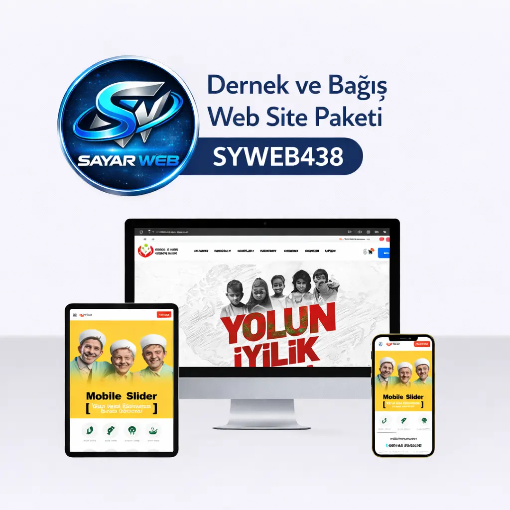 Dernek ve Bağış Web Site Paket SYWEB438